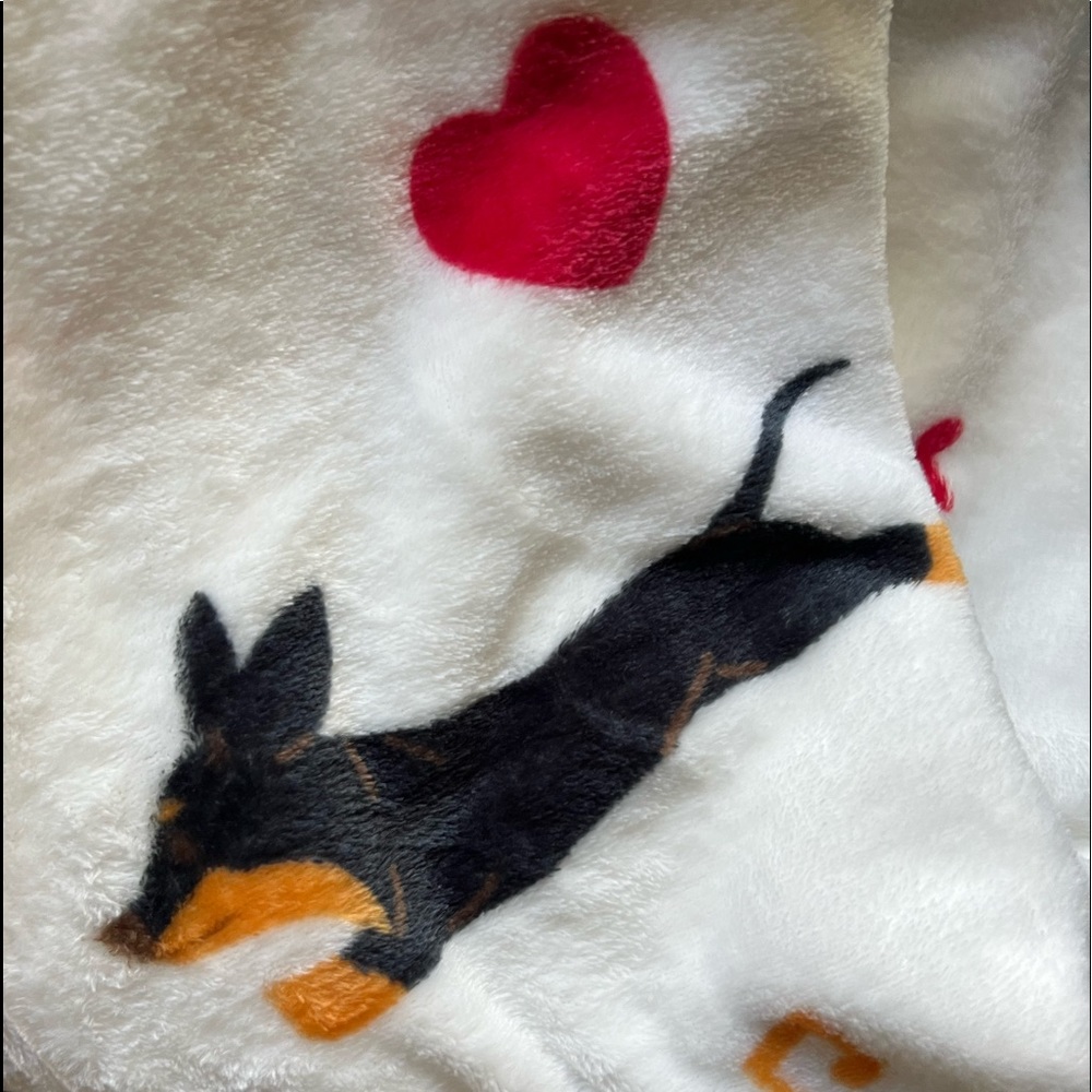 Dachshund DJ Plush Throw Blanket - Picture 2 of 7